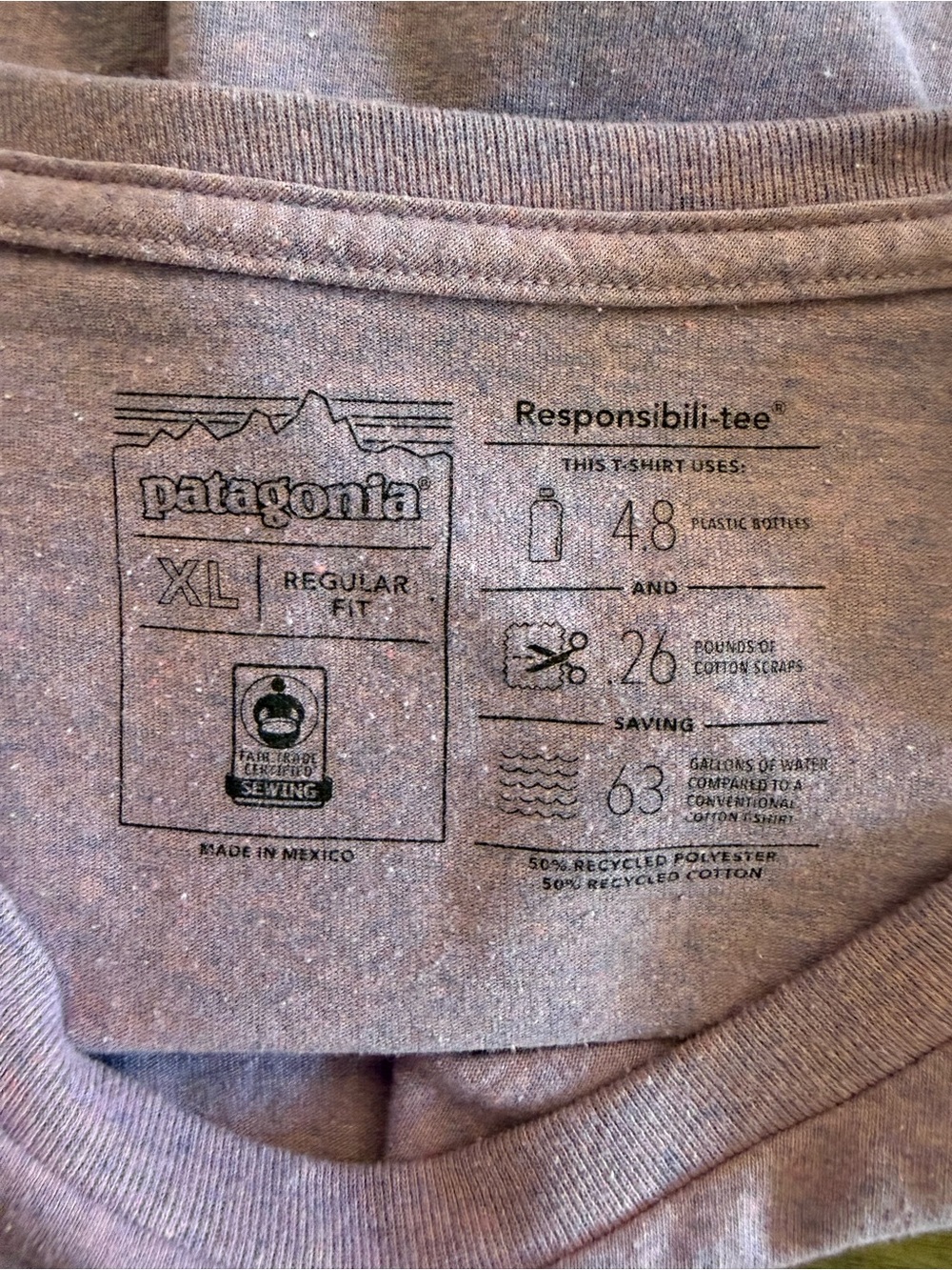 Patagonia Women's Lavender Longsleeve T-Shirt-Size XL - Picture 3 of 5